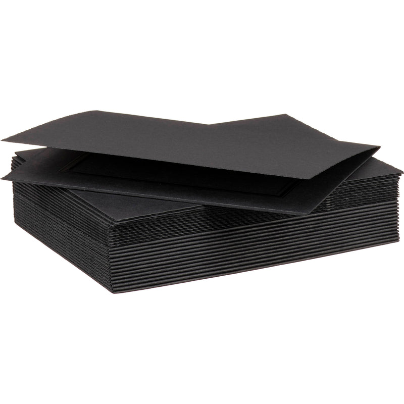 Tap Profit Line T-50 Portrait Folders (25-Pack, Black, 4 x 6")