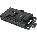 CAMVATE V-Mount Battery Plate Power Supply Splitter with Cables and 15mm Railblock