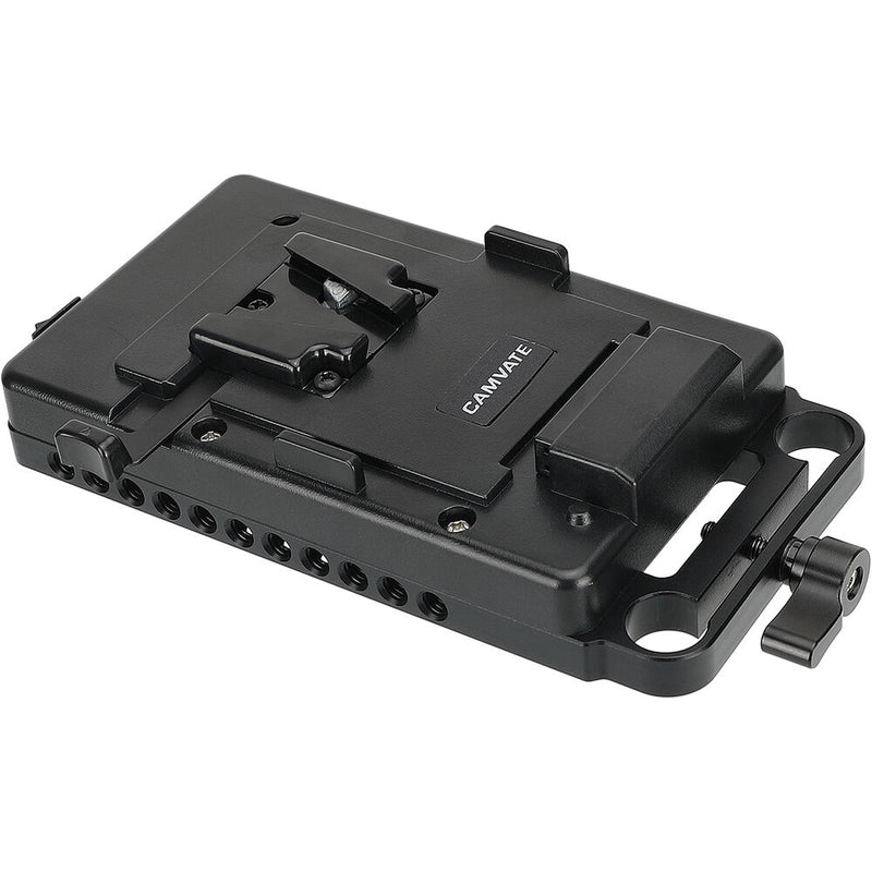 CAMVATE V-Mount Battery Plate Power Supply Splitter with Cables and 15mm Railblock