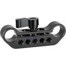 CAMVATE 15mm Dual-Rod Clamp with Center Locking Knob