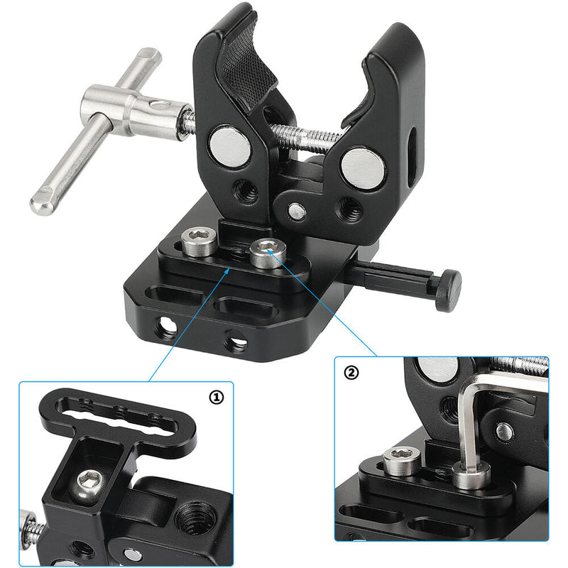 CAMVATE Super Crab Clamp with V-Lock Quick Release Mount (Female)