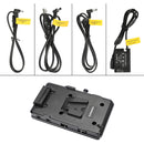 CAMVATE V-Lock Battery Plate Splitter with Belt Clip & LP-E6 Dummy Battery