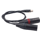 DigitalFoto Solution Limited Dual XLR Male to TA5M Mini XLR Female Audio Cable for Zaxcom QRX200 (1.6')