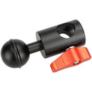 CAMVATE 5/8" Light Stand Adapter with Ball Head (Red Knob)
