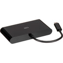 C2G USB Type-C to HDMI, VGA, USB Type-A, and RJ45 Multiport Adapter (Black)