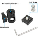 CAMVATE Light Stand Adapter with Cold Shoe Mount (Black Lever)