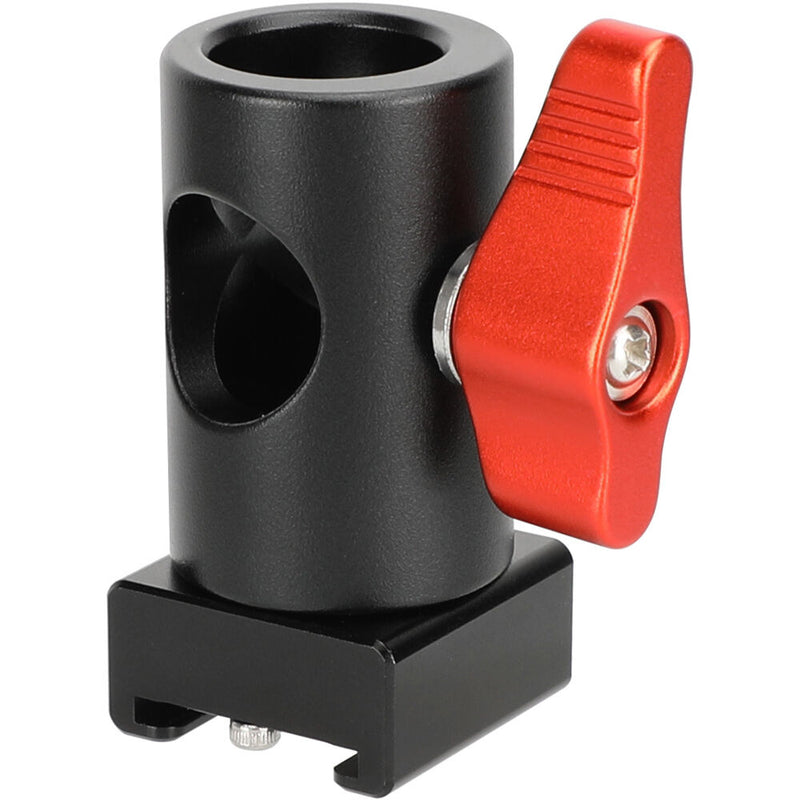 CAMVATE Light Stand Adapter with Cold Shoe Mount (Red Lever)