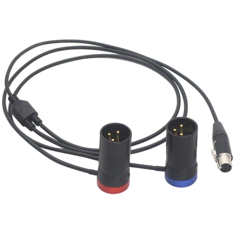 DigitalFoto Solution Limited TA5F Mini XLR Female to Dual Short 3-Pin XLR Male Conversion Cable (7.8")