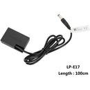 CAMVATE Canon LP-E17 Dummy Battery to 2.5mm DC Cable (39.4")