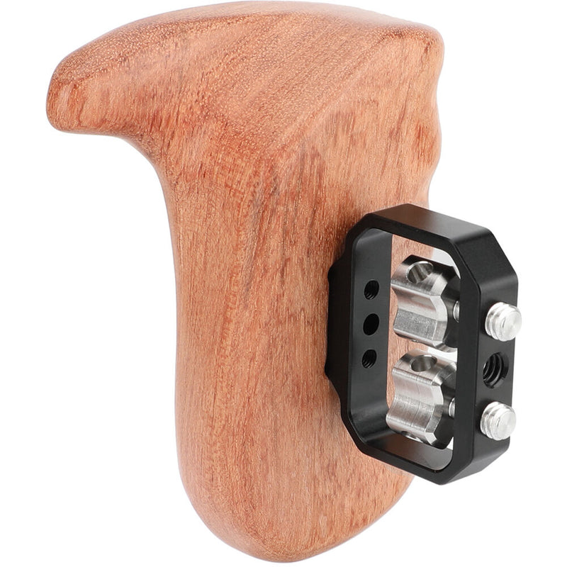 CAMVATE Large Wooden Handgrip with 1/4"-20 Thumbscrews (Left Side)