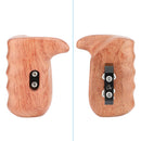 CAMVATE Large Wooden Handgrip with 1/4"-20 Thumbscrews (Left Side)
