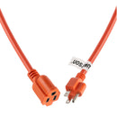 Watson AC Power Extension Cord (16 AWG, Orange, 10')
