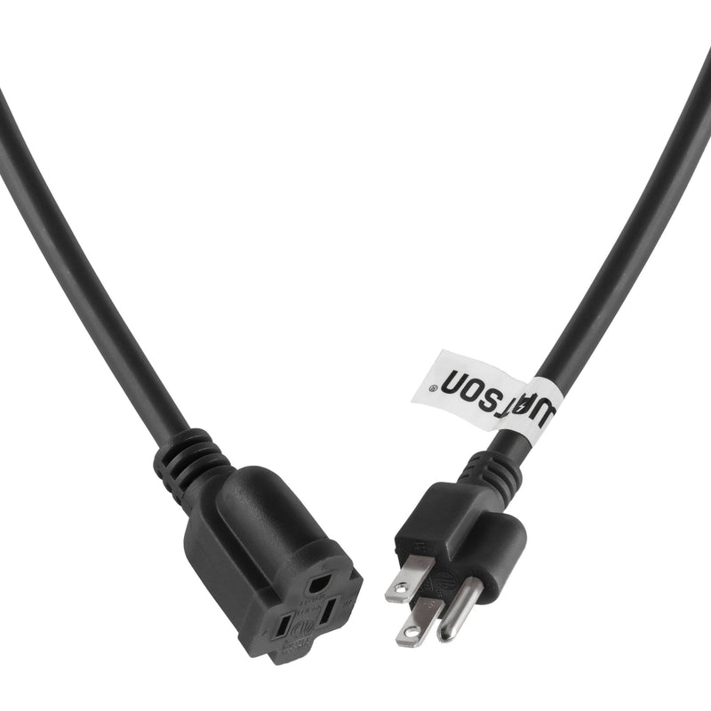 Watson AC Power Extension Cord (16 AWG, Black, 100')