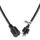 Watson AC Power Extension Cord (16 AWG, Black, 6')