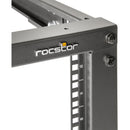 Rocstor 12U Open Frame 4-Post Rack (Black)