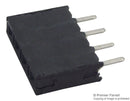 SAMTEC BCS-104-L-S-TE Board-To-Board Connector, Vertical, 2.54 mm, 4 Contacts, Receptacle, BCS Series, Through Hole
