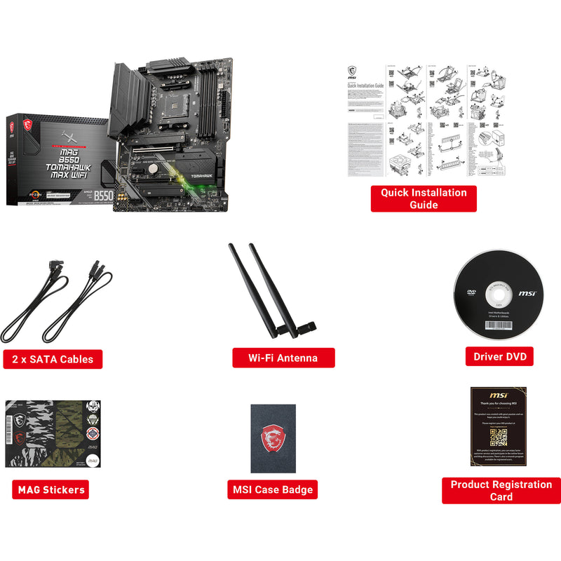 MSI B550 TOMAHAWK MAX WIFI ATX Gaming Motherboard