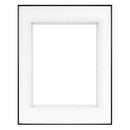 MCS Framatic Fineline Aluminum Frame with 11 x 14" Glass and 8 x 10" Shadow Mat (Black)