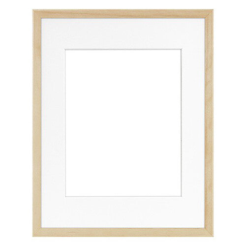 MCS Framatic Woodworks Frame with 11 x 14" Glass & 8 x 10" Mat Opening (Natural)
