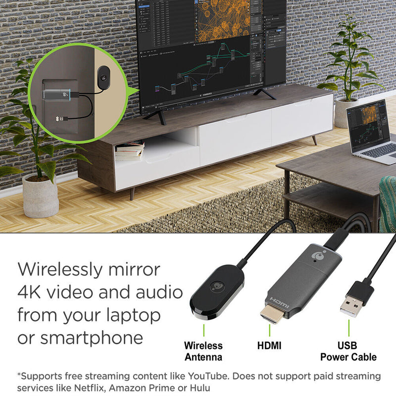 IOGEAR Mini Wireless 4K UHD Screen Sharing Receiver