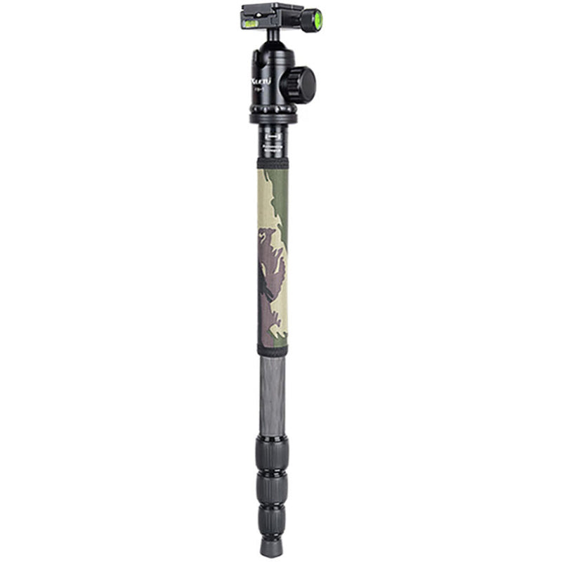XILETU T284C+FB-1 Camouflage Carbon Fiber Tripod with Arca-Type Ball Head
