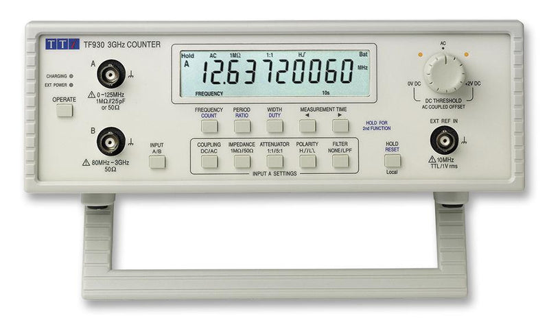 AIM-TTI INSTRUMENTS TF930 0.001Hz to 3GHz Bench/Portable Frequency Counter with 10 Digit LCD Display
