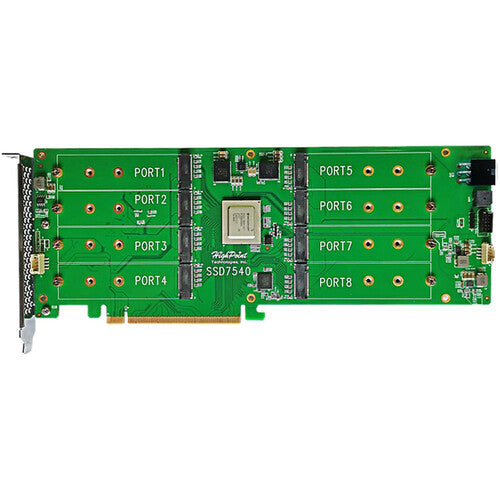 HighPoint Rocket 1508 8-Bay M.2 NVMe SSD PCIe 4.0 x16 Adapter Card