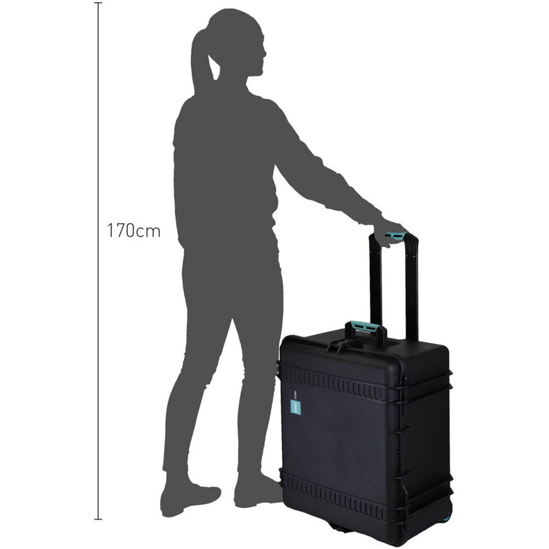 HPRC 2730 Wheeled Hard Case (Black with Blue Handle)