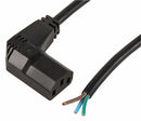 PRO ELEC SH10186R Mains Power Cord, IEC 60320 C13, 90&deg;, Free Ends, 11.48 ft, 3.5 m, Black