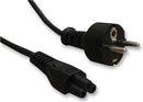 PRO ELEC SH10188R Mains Power Cord, Mains Plug, Schuko, IEC 60320 C5, 6.56 ft, 2 m, Black