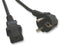 PRO ELEC SH10193R Mains Power Cord, Mains Plug, Euro, IEC 60320 C13, 8.2 ft, 2.5 m, Black