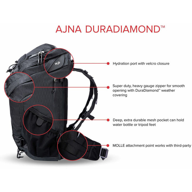 f-stop AJNA DuraDiamond 37L Travel & Adventure Photo Backpack (Anthracite Black)
