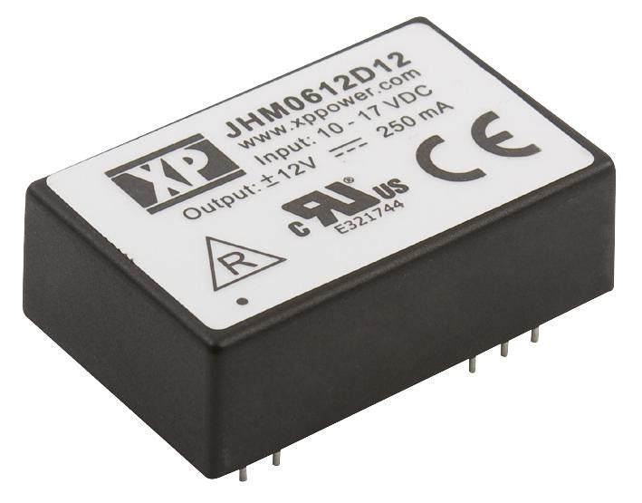 XP POWER JHM0612S05 20 Watt DIP-25 Package Single Output DC/DC Converter, Input 10V to 17V, Output 5V/1.2A
