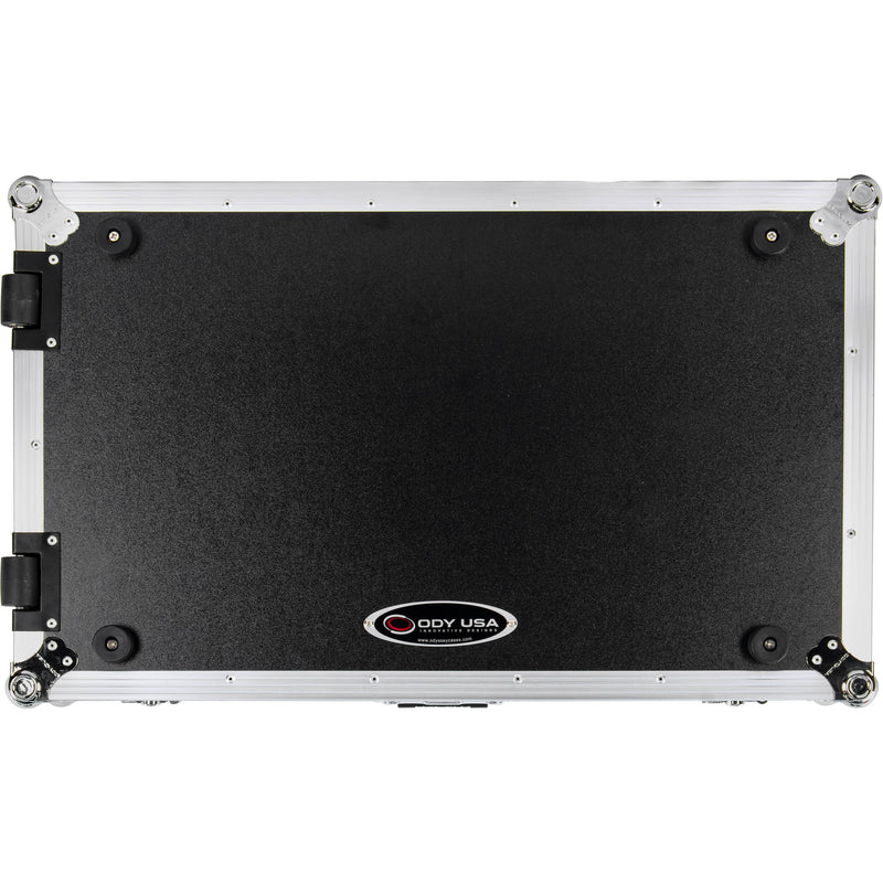 Odyssey Flight Zone Glide Style Flight Case for Pioneer DDJ-REV7 (Silver on Black)