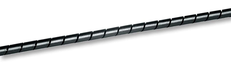 HELLERMANNTYTON SBPE1.5 BLACK Spiral Wrap, Zero Halogen, 0.157 ", 4 mm, Polyethylene, Black, 98 ft, 30 m