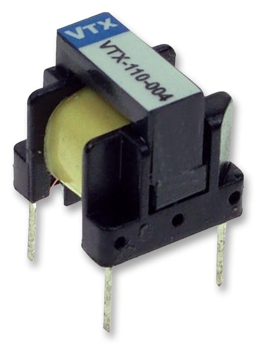 VIGORTRONIX VTX-110-004 Pulse Transformer, Open, 1:1, 2.8 kV, 3 mH, 1.1 ohm, 200 V&micro;s