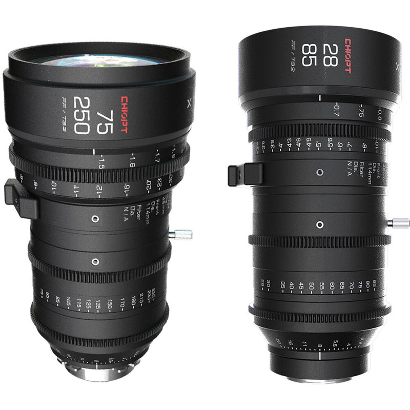 CHIOPT XTREME ZOOM 28-85mm T3.2 & 75-250mm T3.2 Lens Kit (PL Mount)