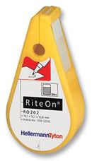 HELLERMANNTYTON RO202-1401-WH Wire Marker, Rite-On&reg; Dispenser, Write On, 19.1mm x 50.8mm, Acrylic, White