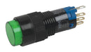 Idec AL2M-M11PG Illuminated Pushbutton Switch A2 Series Spdt Off-(On) 3 A 250 V Green