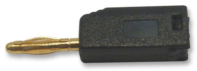 MULTICOMP 25.206.2 Banana Test Connector, 2mm, Plug, Cable Mount, 10 A, Nickel Plated Contacts, Black