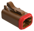 Amphenol SINE/TUCHEL AT06-4S-BRN Automotive Housing Plug 4POS 13A BRN