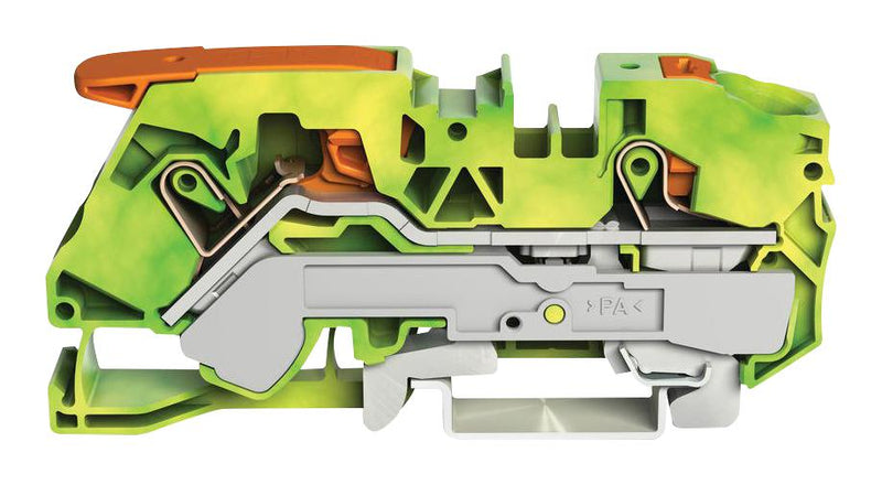 Wago 2116-5207 DIN Rail Mount Terminal Block 2 Ways 20 AWG 6 16 mm&sup2; Clamp 76 A