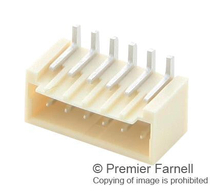 MOLEX 87437-0643 1.50mm Pitch Pico-SPOX Wire-to-Board Header, SMT, Vertical, Shrouded, 6 Way