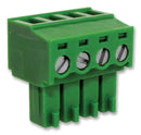 CAMDENBOSS CTB92HE/4 Pluggable Terminal Block, 3.81 mm, 4 Ways, 30 AWG, 16 AWG, 10 mm&sup2;, Screw