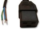 MULTICOMP SL-19 ROJ-2 Mains Power Cord, IEC 60320 C19, Free Ends, 6.6 ft, 2 m, Black