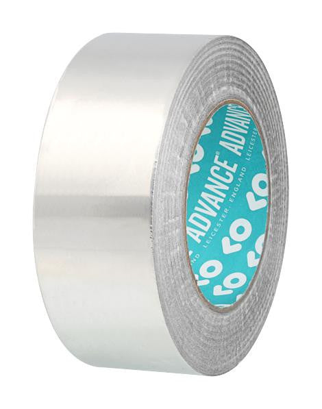 ADVANCE TAPES AT500 SILVER 45M X 50MM Tape, 40 Micron, Foil Shielding, Aluminium Foil, 50 mm, 1.97 ", 45 m, 147.64 ft