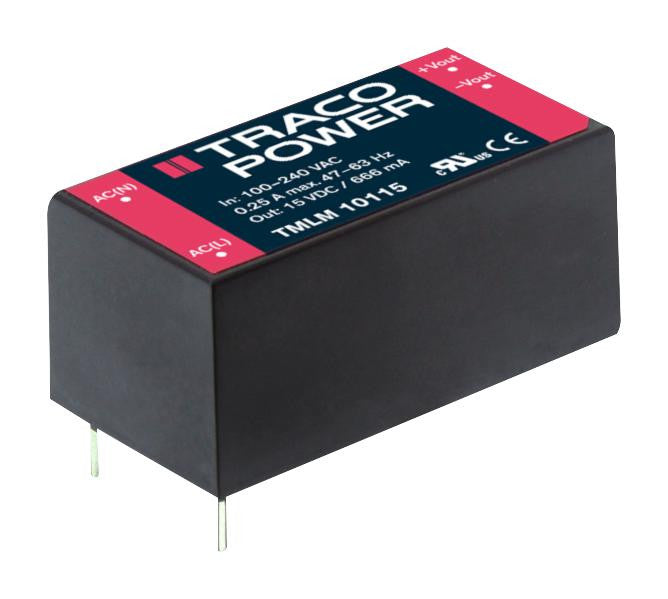 TRACOPOWER TMLM 20112 AC/DC PCB Mount Power Supply (PSU), Module, 1 Output, 20 W, 12 V, 1.66 A