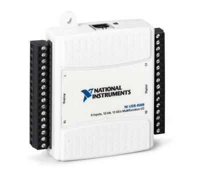 NI 779051-01 Multifunction I/O Device USB-6008 10 Ksps 12 bit 8 Input 2 Output &plusmn; V Daqmx