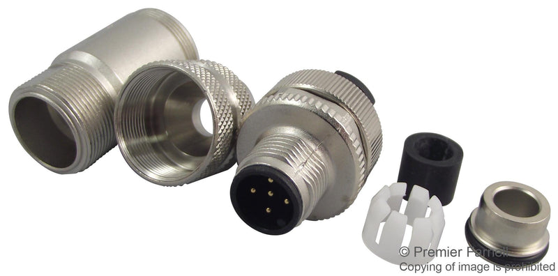 BINDER 99-0487-12-08 Circular Connector, 763 Series, Cable Mount Plug, 8 Contacts, Screw Pin, Nylon (Polyamide) Body