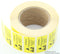 VERMASON 242105 Label, Paper, Black on Yellow, Self Adhesive, 16mm x 38mm, Pack of 1000